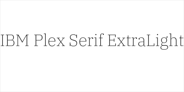 IBM Plex Serif ExtraLight Logo