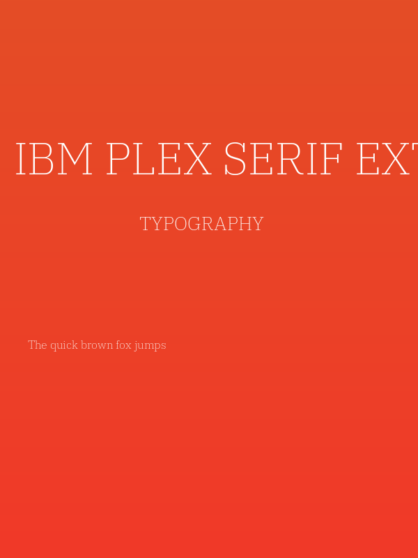 IBM Plex Serif ExtraLight Poster