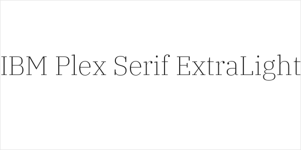 IBM Plex Serif ExtraLight Logo