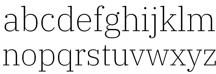 IBM Plex Serif ExtraLight Font LOWERCASE