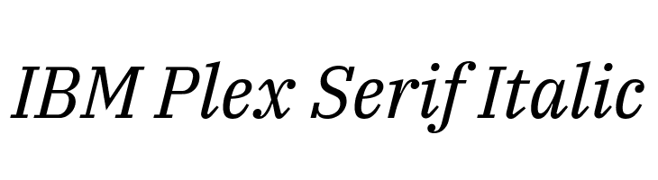 IBM Plex Serif Italic  baixar fontes gratis