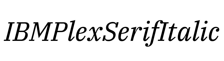 IBM Plex Serif Italic  les polices de caractères gratuit tlcharger