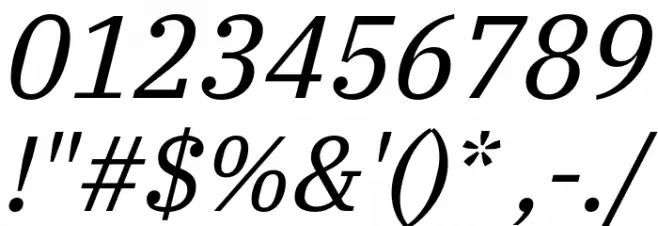 IBM Plex Serif Italic Font OTHER CHARS