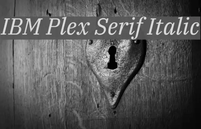 IBM Plex Serif Italic Font examples