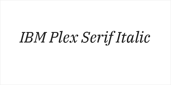 IBM Plex Serif Italic Logo