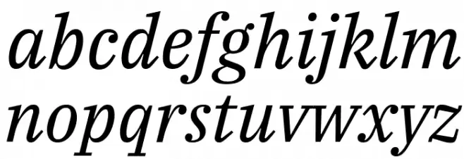 IBM Plex Serif Italic Caratteri MINUSCOLO