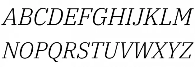 IBM Plex Serif Light Italic Fuentes MAYÚSCULAS