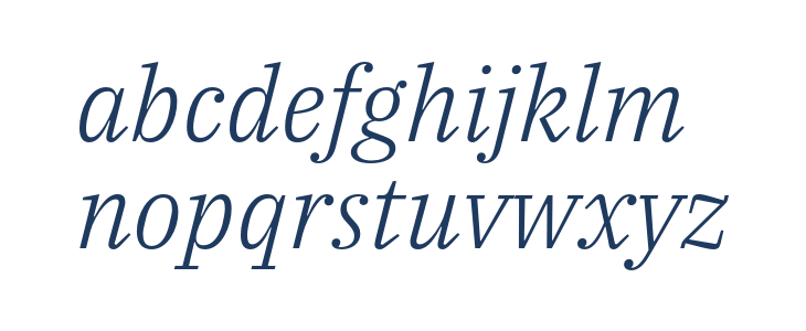 IBM Plex Serif Light Italic Lowercase