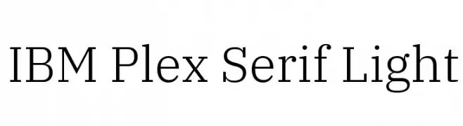IBM Plex Serif Light  免费字体下载