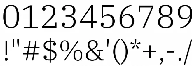 IBM Plex Serif Light Font OTHER CHARS