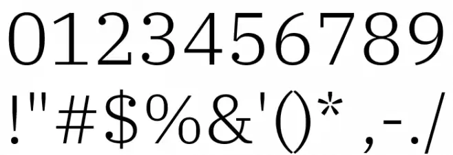 IBM Plex Serif Light Font OTHER CHARS