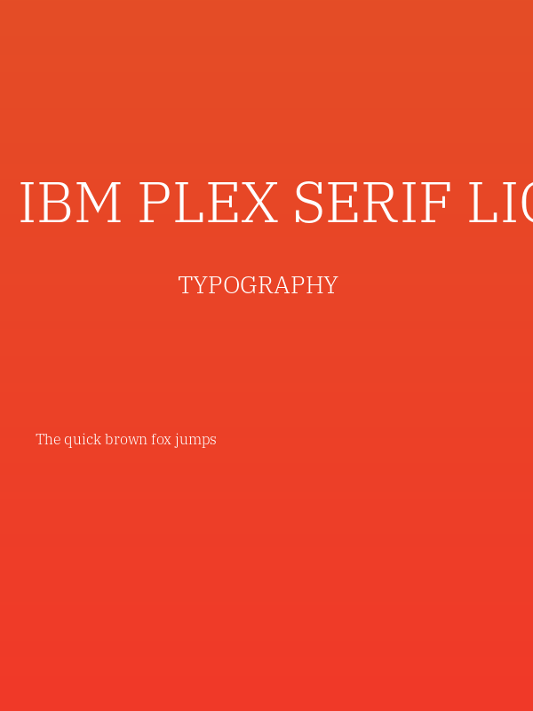 IBM Plex Serif Light Poster