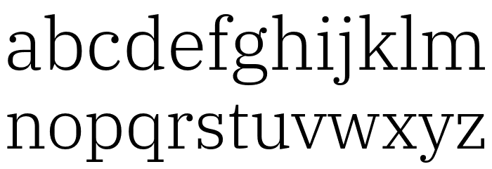 IBM Plex Serif Light Font LOWERCASE