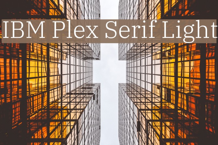IBM Plex Serif Light Font examples