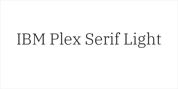 IBM Plex Serif Light Logo