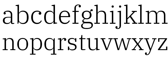 IBM Plex Serif Light Font LOWERCASE
