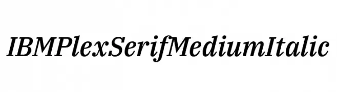 IBM Plex Serif Medium Italic  Fuentes Gratis Descargar
