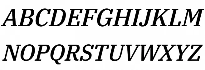IBM Plex Serif Medium Italic Polices MAJUSCULES