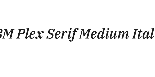 IBM Plex Serif Medium Italic Logo