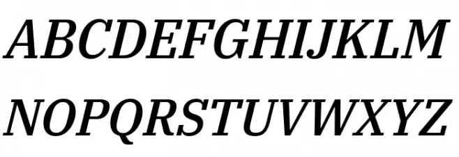 IBM Plex Serif Medium Italic Шрифта ВЕРХНИЙ