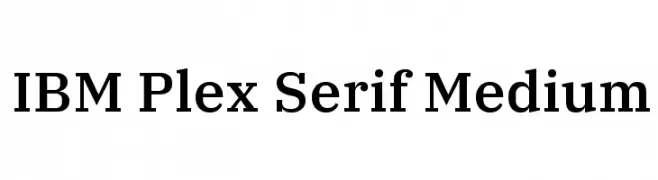 IBM Plex Serif Medium  नि: शुल्क फ़ॉन्ट्स डाउनलोड