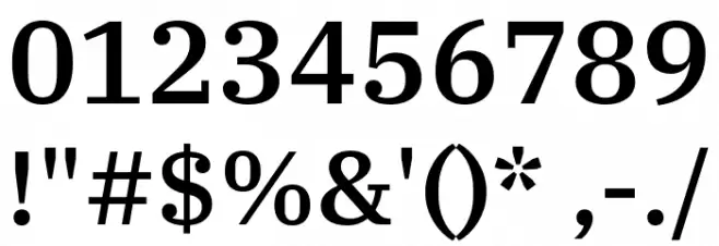 IBM Plex Serif Medium Font OTHER CHARS