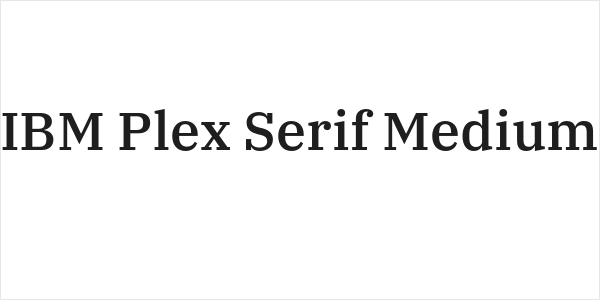 IBM Plex Serif Medium Logo