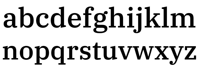 IBM Plex Serif Medium Font LOWERCASE
