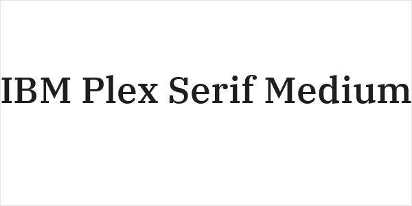 IBM Plex Serif Medium Logo