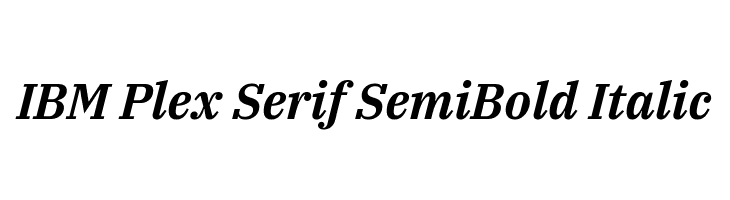 IBM Plex Serif SemiBold Italic  font caratteri gratis