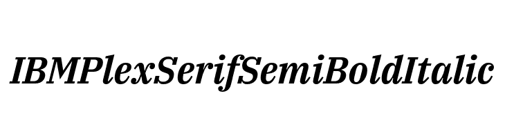 IBM Plex Serif SemiBold Italic  les polices de caractères gratuit tlcharger