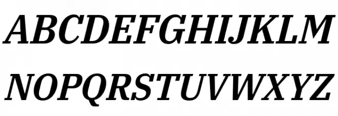 IBM Plex Serif SemiBold Italic 字体 大写