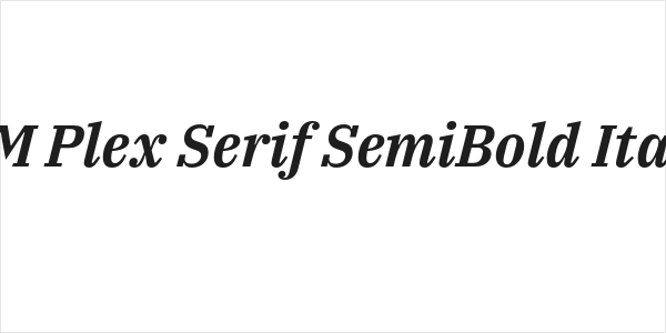 IBM Plex Serif SemiBold Italic Logo