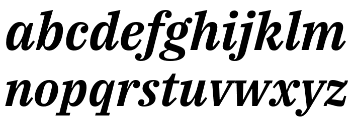 IBM Plex Serif SemiBold Italic Font LOWERCASE