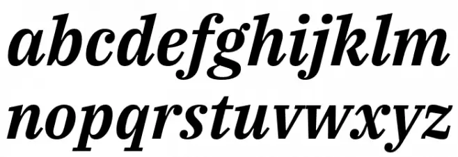 IBM Plex Serif SemiBold Italic Caratteri MINUSCOLO
