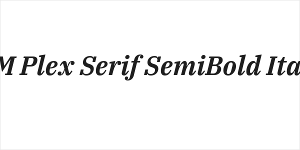 IBM Plex Serif SemiBold Italic Logo