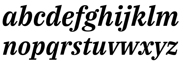 IBM Plex Serif SemiBold Italic Font LOWERCASE
