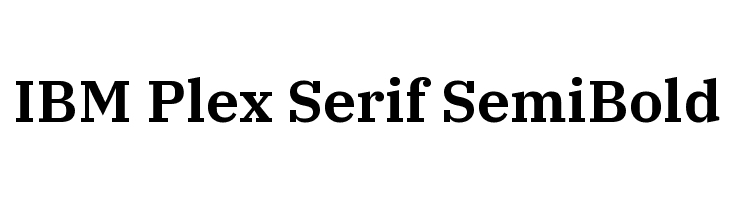 IBM Plex Serif SemiBold Font