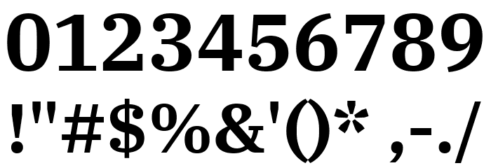 IBM Plex Serif SemiBold Font OTHER CHARS