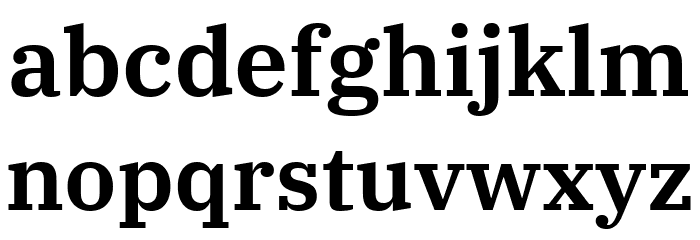 IBM Plex Serif SemiBold Font LOWERCASE