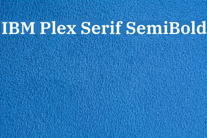 IBM Plex Serif SemiBold Font examples