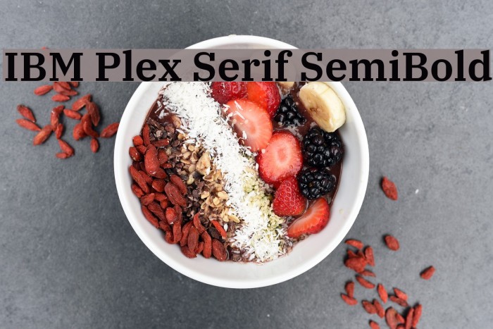 IBM Plex Serif SemiBold Font examples