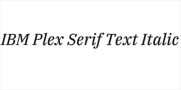 IBM Plex Serif Text Italic Logo