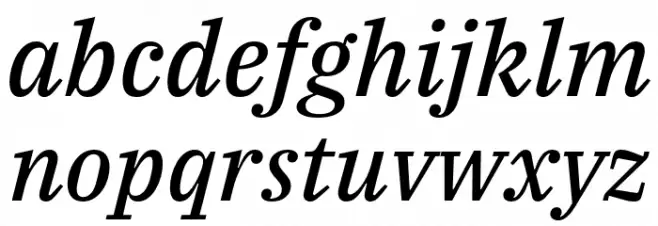 IBM Plex Serif Text Italic 字体 小写