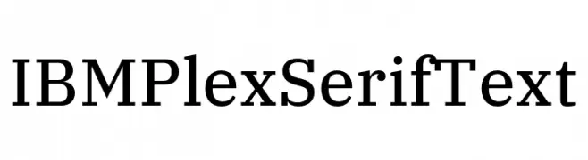 IBM Plex Serif Text  免费字体下载