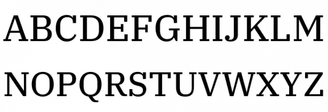 IBM Plex Serif Text फ़ॉन्ट अपरकेस