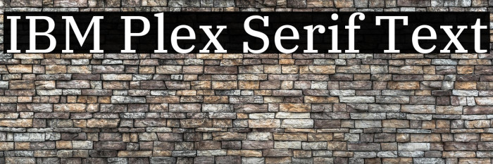 IBM Plex Serif Text Example 2