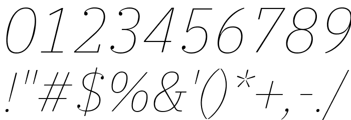 IBM Plex Serif Thin Italic Font OTHER CHARS