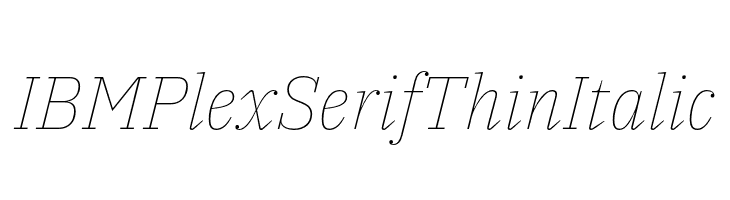 IBM Plex Serif Thin Italic  font caratteri gratis