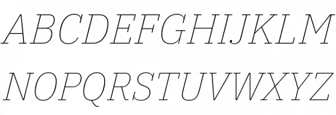 IBM Plex Serif Thin Italic 字体 大写